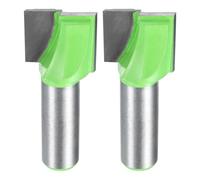 sourcing map Lot de 2 fraises de nettoyage de fond avec tige de 1,27 cm en carbure de tungstène pour rabotage CNC pour aplatissement des dalles de travail du bois, diamètre 23 mm, profondeur 20 mm