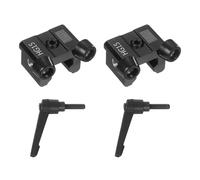 sourcing map Lot de 2 glissières fixes HG15 pour rail de guidage linéaire, bloc anti-collision avec poignée coussin de positionnement pour machine CNC, imprimante 3D, graveur laser, montage haut