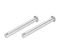sourcing map Lot de 2 goupilles de chape à trou unique de 12 mm x 100 mm, en acier inoxydable 304 à tête plate à trou unique pour réparation mécanique, installation de meubles, équipements industriels