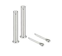 sourcing map Lot de 2 goupilles de chape M10 x 80 mm, en acier inoxydable 304, système de verrouillage à tête plate à tête plate avec goupilles fendues pour installation de meubles, remorque, tondeuse