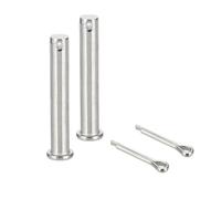 sourcing map Lot de 2 goupilles de chape M12 x 80 mm, en acier inoxydable 304, système de verrouillage à tête plate à tête plate avec goupilles fendues pour installation de meubles, remorque, tondeuse