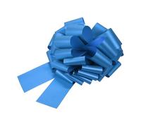 sourcing map Lot de 2 grands nœuds à tirer à paillettes pour emballage cadeau, 40,6 cm, bleu pour paniers de mariage, cadeaux, fête de Noël