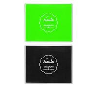 sourcing map Lot de 2 grands tampons encreurs lavables noirs et verts fruits, 10 x 12 cm pour empreintes de mains, tampons en caoutchouc, scrapbooking, loisirs créatifs