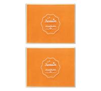 sourcing map Lot de 2 grands tampons encreurs oranges, 10 x 12 cm, lavables pour empreintes de mains, tampons en caoutchouc, scrapbooking, loisirs créatifs