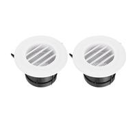 sourcing map Lot de 2 grilles d'aération de soffite 75 mm en ABS avec grille d'aération intégrée pour la maison, la salle de bain, le bureau, la cuisine