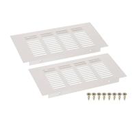 sourcing map Lot de 2 grilles d'aération rectangulaires en alliage d'aluminium 200 x 100 mm