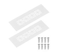 sourcing map Lot de 2 grilles de ventilation en alliage d'aluminium, 150 x 50 mm / 5,9 x 2 pouces, grille de ventilation à lamelles rectangulaires avec vis de montage pour porte, placard, armoire