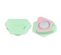 sourcing map Lot de 2 guides de couture magnétiques pour machine à coudre, guide polygonal de 5,7 cm avec échelle, jauge d'ourlet magnétique pour fournitures et accessoires de couture universels, vert