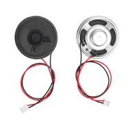 sourcing map Lot de 2 haut-parleurs magnétiques internes (1 W 8 Ohm 2 mm) - Haut-parleur interne rond à micro aimant avec fil terminal de 200 mm pour machine publicitaire portable DVD EVD, noir