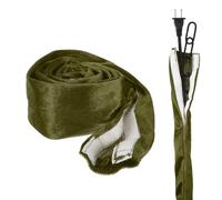 sourcing map Lot de 2 housses de cordon en tissu velours pour lustre, 12 m, cordon décoratif pour lustre, fil de câble lumineux en cristal, fermeture tactile, vert gazon