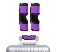 sourcing map Lot de 2 housses de poignée de bagage en néoprène creux pour sac à main, identificateurs de bagages, valise, sacs de voyage, violet