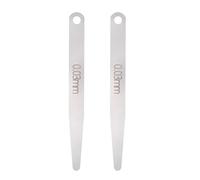 sourcing map Lot de 2 jauges d'épaisseur métrique de 0,03 mm à lame unique ovale en acier inoxydable 304 pour réparation de valve de bougie d'allumage de guitare