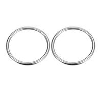 sourcing map Lot de 2 joints toriques en acier inoxydable 304 de 70 mm de diamètre extérieur. Anneaux ronds soudés en métal multi-usages de 5 mm d'épaisseur pour accessoires de bagages