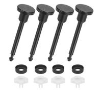 sourcing map Lot de 2 kits de réparation pour robinet de baignoire, comprenant 2 tiges de valve, 2 joints de tasse, 2 portails, noir