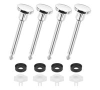 sourcing map Lot de 2 kits de réparation pour robinet de baignoire, comprenant 2 tiges de valve, 2 joints de tasse, 2 portails, argent galvanisé