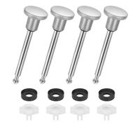 sourcing map Lot de 2 kits de réparation pour robinet de baignoire, comprenant 2 tiges de valve, 2 joints de tasse, 2 portails, argent brossé