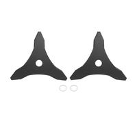 sourcing map Lot de 2 lames de débroussailleuse de 25,4 cm x 3T en acier au manganèse, lames de rechange universelles avec adaptateur de rondelle de 20 mm pour tondeuse à gazon