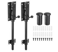 sourcing map Lot de 2 loquets coulissants en acier inoxydable 304 de 20,3 cm - Loquets de porte robustes - Barre de 12 mm de diamètre avec récipient à poussière pour porte de grange, clôture en bois