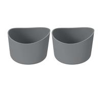 sourcing map Lot de 2 manchons de protection en silicone de 6,5 cm pour bottes de 340,2 à 709,4 g, dessous de bouteille d'eau en silicone antidérapant, accessoires de tasse de forme irrégulière, gris