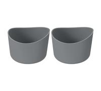 sourcing map Lot de 2 manchons de protection en silicone de 6 cm pour bottes de 340 à 710 ml, dessous de bouteille d'eau, accessoires de forme irrégulière, gris foncé