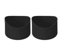 sourcing map Lot de 2 manchons de protection en silicone de 7 cm pour bottes de 340,2 à 700,4 g, dessous de bouteille d'eau antidérapant, accessoires de tasse de forme irrégulière, noir