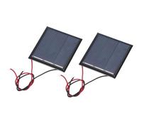 sourcing map Lot de 2 mini panneaux solaires 1,5 V 0,225 W 150 mA - Petit panneau solaire polycristallin avec 2 câbles pour jouets électriques - Chargeur - 45 mm x 45 mm