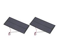 sourcing map Lot de 2 mini panneaux solaires 5 V 1 W 200 mA, petit panneau solaire polycristallin avec 2 câbles pour kit de matériaux de jouets électriques, chargeur, 130 mm x 60 mm