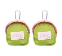 sourcing map Lot de 2 mini porte-monnaie de 16 x 8,9 cm avec fermeture éclair, étui de rangement léger et compact pour écouteurs, clés, pièces de monnaie, cartes, cravates, bijoux, vert