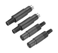sourcing map Lot de 2 mini prises DIN S-Vidéo 4 broches Transmission de signal Mini DIN pour TV DVD Lecteur d'ordinateur (prise PS/2 mâle et femelle)