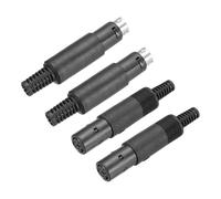 sourcing map Lot de 2 mini prises DIN S-Vidéo 5 broches Transmission de signal Mini DIN pour TV DVD Lecteur d'ordinateur (prise PS/2 mâle et femelle)