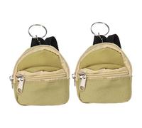 sourcing map Lot de 2 mini sacs à dos en toile de 11,2 x 6,1 cm, joli porte-monnaie, porte-monnaie, trousse de maquillage, pour écouteurs, clés, pièces de monnaie, attaches à cheveux, transport