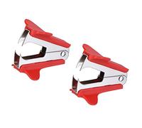 sourcing map Lot de 2 outils de retrait d'agrafes en acier pour bureau, maison, fournitures de bureau, rouge