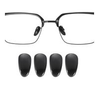 sourcing map Lot de 2 paires de coussinets de nez antidérapants en PVC de 4 mm d'épaisseur pour lunettes en titane pur pour monture en plastique, noir