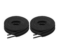 sourcing map Lot de 2 paires de lacets plats de 119,4 cm, lacets plats pour chaussures de course, randonnée, sport, entraînement, homme et femme, noir