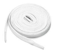 sourcing map Lot de 2 paires de lacets plats en coton ciré pour bottes Unisexe, blanc, 120cm / 47.24"
