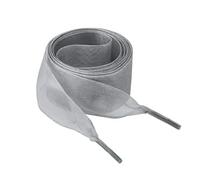 sourcing map Lot de 2 paires de lacets plats en fil de neige 2,5 cm/4 cm de large transparents pour chaussures de sport, gris, 100cm/39"