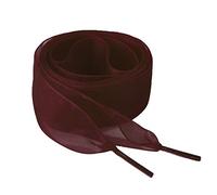 sourcing map Lot de 2 paires de lacets plats en fil de neige 2,5 cm/4 cm de large transparents pour chaussures de sport, Bordeaux foncé., 130cm/51"