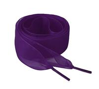 sourcing map Lot de 2 paires de lacets plats en fil de neige 2,5 cm/4 cm de large transparents pour chaussures de sport, violet foncé, 70cm/28"