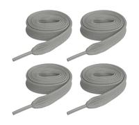 sourcing map Lot de 2 paires de lacets plats en polyester pour baskets, chaussures de skate et bottes, 0,6 x 119,4 cm, gris