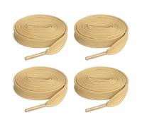 sourcing map Lot de 2 paires de lacets plats en polyester pour baskets, chaussures de skate et bottes, 0,6 x 78,7 cm, kaki