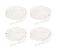 sourcing map Lot de 2 paires de lacets plats en polyester pour baskets, chaussures de skate et bottes, 0,6 x 119,4 cm, blanc