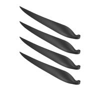 sourcing map Lot de 2 paires de lames d'hélice de rechange pour hélice RC - 48,5 x 25,4 cm - Pièces en nylon pour hélice pliante D28-D48 mm - Noir