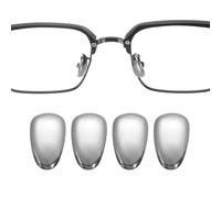 sourcing map Lot de 2 paires de plaquettes de nez antidérapantes en PVC de 4,5 mm d'épaisseur pour lunettes en titane pur - Gris