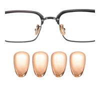 sourcing map Lot de 2 paires de plaquettes de nez antidérapantes en PVC de 4,5 mm d'épaisseur pour lunettes imitation titane pur pour monture en plastique, or rose