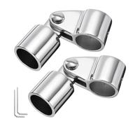 sourcing map Lot de 2 paires d'embouts à mâchoire supérieure Bimini pour tube rond de 22 mm OD, acier inoxydable 316 pour bateau