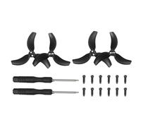 sourcing map Lot de 2 paires d'hélices 3032S - Lames d'hélice à faible bruit - Remplacement rapide - Pièce de rechange colorée pour drone quadrirotor portable - Noir