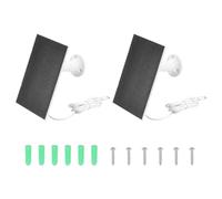 sourcing map Lot de 2 panneaux solaires pour caméra Ring - Chargeur de panneau solaire USB 2 W 6 V avec câble de port de type C de 1,8 m - Support mural réglable à 360° pour sécurité extérieure