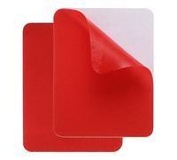 sourcing map Lot de 2 patchs de réparation autocollants en tissu sergé imperméable lavable pour doudounes, vêtements, tentes, parapluies, sacs - Rouge - 9,5 x 12,5 cm