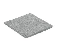 sourcing map Lot de 2 patins en feutre pour meubles - 12 x 12 cm - Dos adhésif - Antidérapant et anti-rayures - Pour protéger les sols en bois dur - Gris