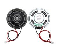 sourcing map Lot de 2 petits haut-parleurs 8 Ohm, 0,5 W 36 mm de diamètre, coque en métal, aimant rond avec fil de terminal de 100 mm, micro interne pour DVD, EVD, mini haut-parleur audio domestique
